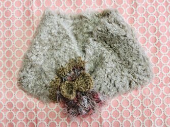 キッズベビーマフラー　ミルクティーの画像