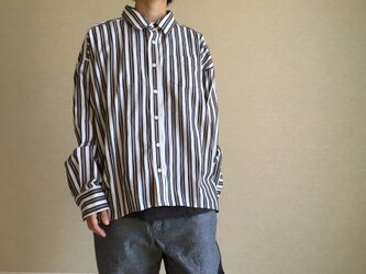 ゆるシャツ/綿100%レジメンタルストライプ(ssh00003)の画像