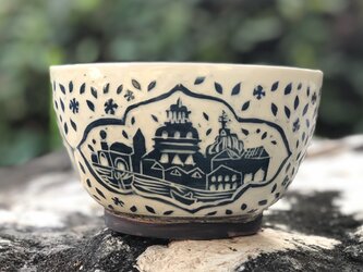 掻き落とし三角茶碗　— ヴェネツィアの画像