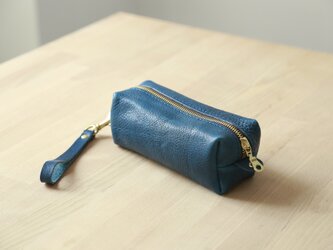 【柔らかいヌメ革】本革手作りペンケース ファスナー筆箱 プレゼント 化粧ポーチの画像