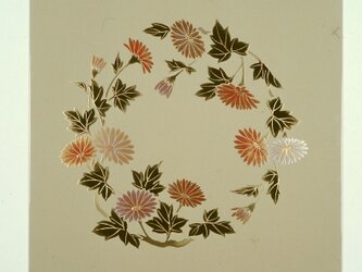 漆の天井絵　山鳩　菊の画像