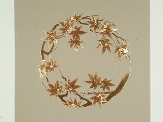 漆の天井絵　山鳩　紅葉の画像
