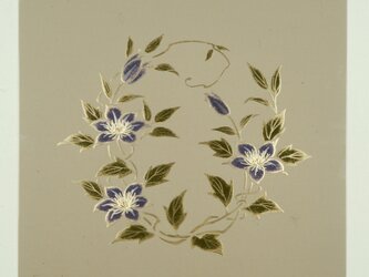 漆の天井絵　山鳩　鉄線の画像
