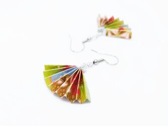 オリガミピアス・扇　Origami Earrings Fan(z02ev4c)の画像