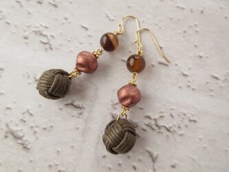 金具変更OK　Pierces or Earrings　アゲート　あわじ玉（P0980）の画像