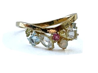 tiara ring [K18YG  V-shaped]の画像
