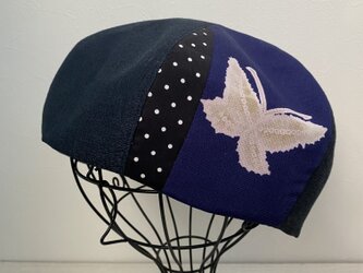 TOPI 着物リメイクのベレー（蝶）の画像