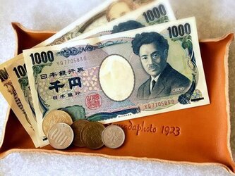 ショップ名を刻印します♪革製 キャッシュトレイ カルトン コイントレイ レザートレー 名入れ/215/の画像