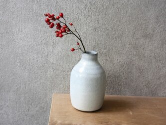 一輪差し花瓶（白）の画像