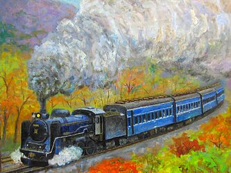 東海道本線関ヶ原付近のC62の画像
