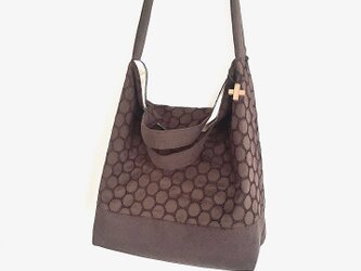 2wayサークルレースショルダーバッグ☆ブラウンの画像