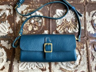 ＊受注製作＊wallet bag(BLUE)の画像