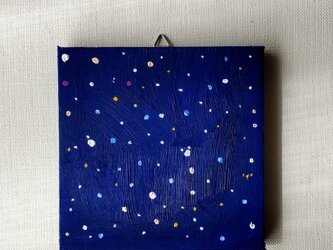 アートパネル「夜空の煌めく星々５」油彩画・原画・壁飾りの画像