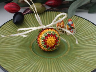【40％OFF】クリスマスオーナメント｜クリスマスバブル（山吹）の画像