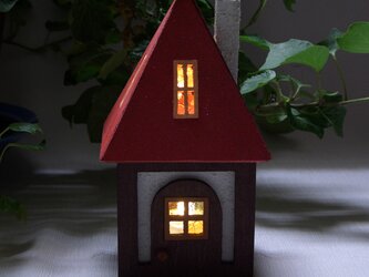 ★木とガラスの小さな家nh_003★赤★の画像