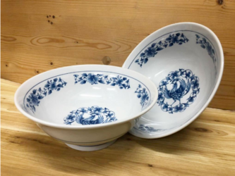 【新品】美濃焼製 染付鳳凰図拉麺鉢 2個組 /麺鉢/ラーメン丼ぶり 1個のサイズ/直径/約21.5cm×高さ/約8.7cmの画像
