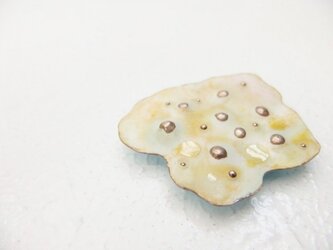 七宝ブローチ　春のおとしもの　黄色の画像