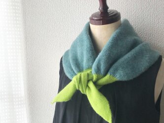 リボンで結ぶ簡単マフラー【カラーオーダー受注制作】の画像