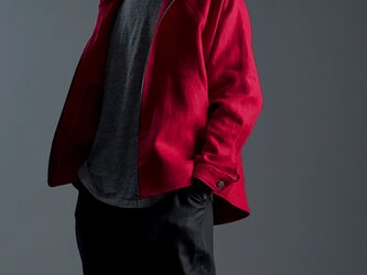 【wafu プレミアム】【受注製作】Linen Hoodie リネンパーカー/クリストローゼ h046i-ctr3の画像