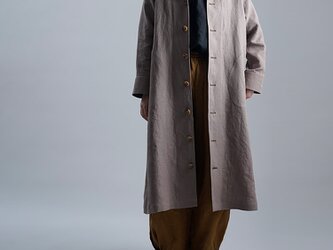 Linen Coat ステンカラー コート / 丁子茶(ちょうじちゃ)h004e-cja2の画像