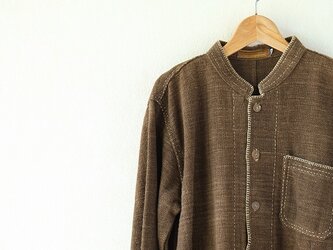 カレン族手織り+手刺繍のジャケットの画像