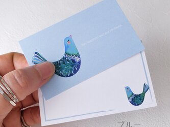 メッセージカードセット（幸福鳥ブルー）の画像