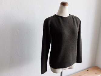【new】enrica cashmere&wool knit / moss greenの画像