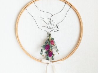 Wire Wall Art Pair Bouque Flameの画像