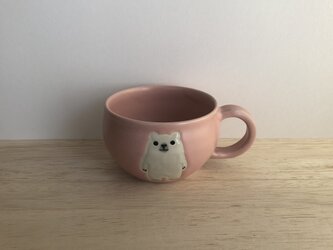 スープカップ(シロクマ・ピンク）の画像
