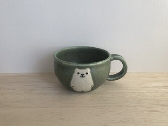 スープカップ(シロクマ・グリーン）の画像