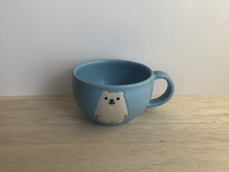 スープカップ(シロクマ・ブルーマット）の画像