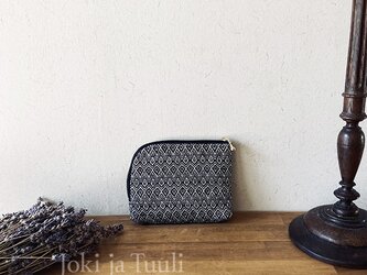 pouch[手織りLファスナーポーチ]ブラックの画像
