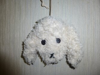 手編みののタレ耳ウサギのキーケースの画像