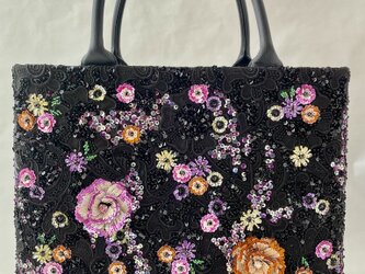 小花ビッグトートバッグの画像