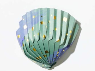 紙の貝殻椀　刷毛石箔（紫）の画像