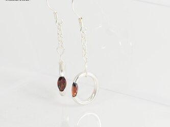 Clutch Marquise Pierce：銀９２５マーキスピアス（Garnet・ガーネット）の画像
