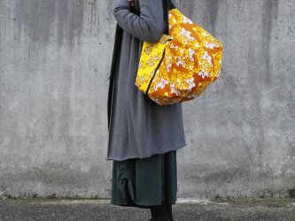 カンガのマルシェバッグ（Lサイズ）買い物 エコバッグ 大きめ 肩掛けの画像