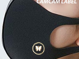 マスクピアス　ブローチ　サークル蝶々　スワロフスキー　マグネットの画像