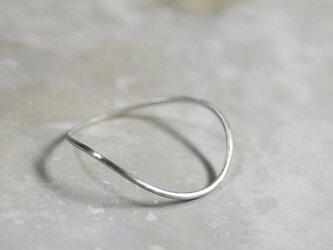 つや消し PT900プラチナウェーブプレーンリング 0.8mm幅 マット｜PT900 RING｜622の画像
