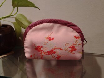 着物楕円型ポーチ（中）の画像