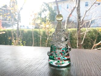 ガラスのクリスマスツリー　verdeの画像