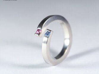 Sapphire Twins：サファイアの双子・銀９２５リングの画像