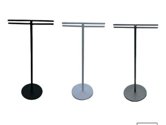 アクセサリースタンド ラック T字 Ｈ130ｍｍ　ブラックの画像
