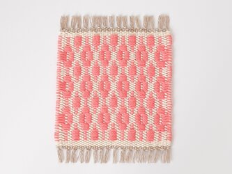 【北欧織】ローゼンゴン織のコースター(ピンク)の画像