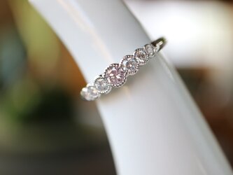 ピンクダイヤ/メレダイヤ指輪の画像