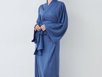 浴衣ルームウェア・プレミアム-ブルー-　部屋着・寝間着・パジャマ・着物・和服の画像