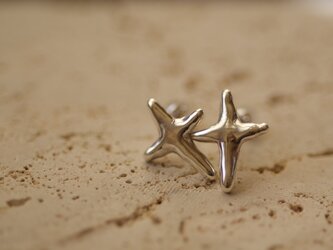 【charm】silver cross pierce (M)の画像