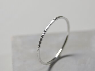 つや消し縦槌目 シルバーフラットリング 1.0mm幅 MATTE VERTICAL｜SILVER RING｜632の画像