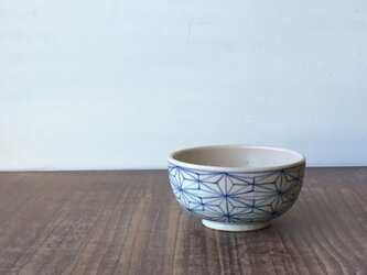 小茶碗　染付麻紋の画像