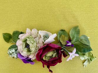 布花 髪飾り-Cの画像